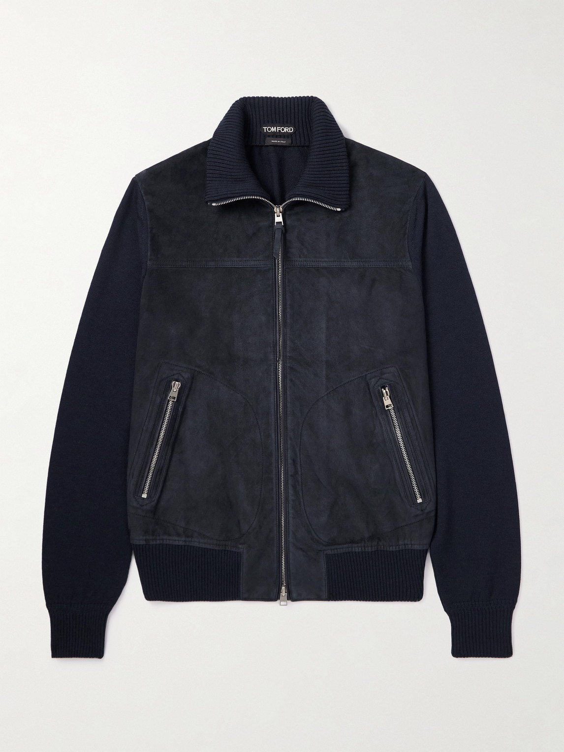 Tom Ford Slim-Fit Suede and Merino Wool and Cashmere-Blend Jacket - Men