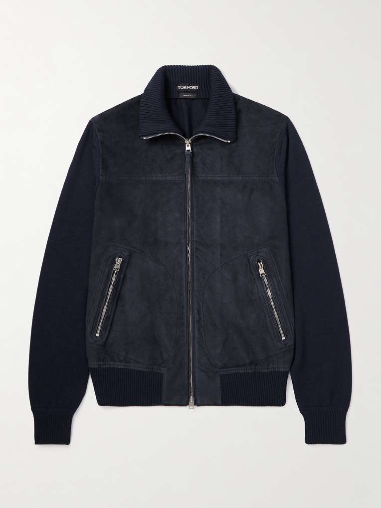 Tom Ford — Slim-Fit Suede and Merino Wool and Cashmere-Blend Jacket
