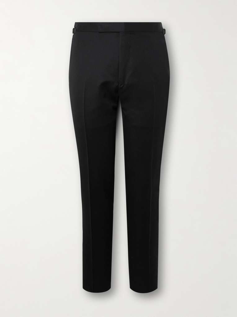 Tom Ford — Shelton Slim-Fit Tapered Grain de Poudre Wool and Mohair-Blend Suit Trousers