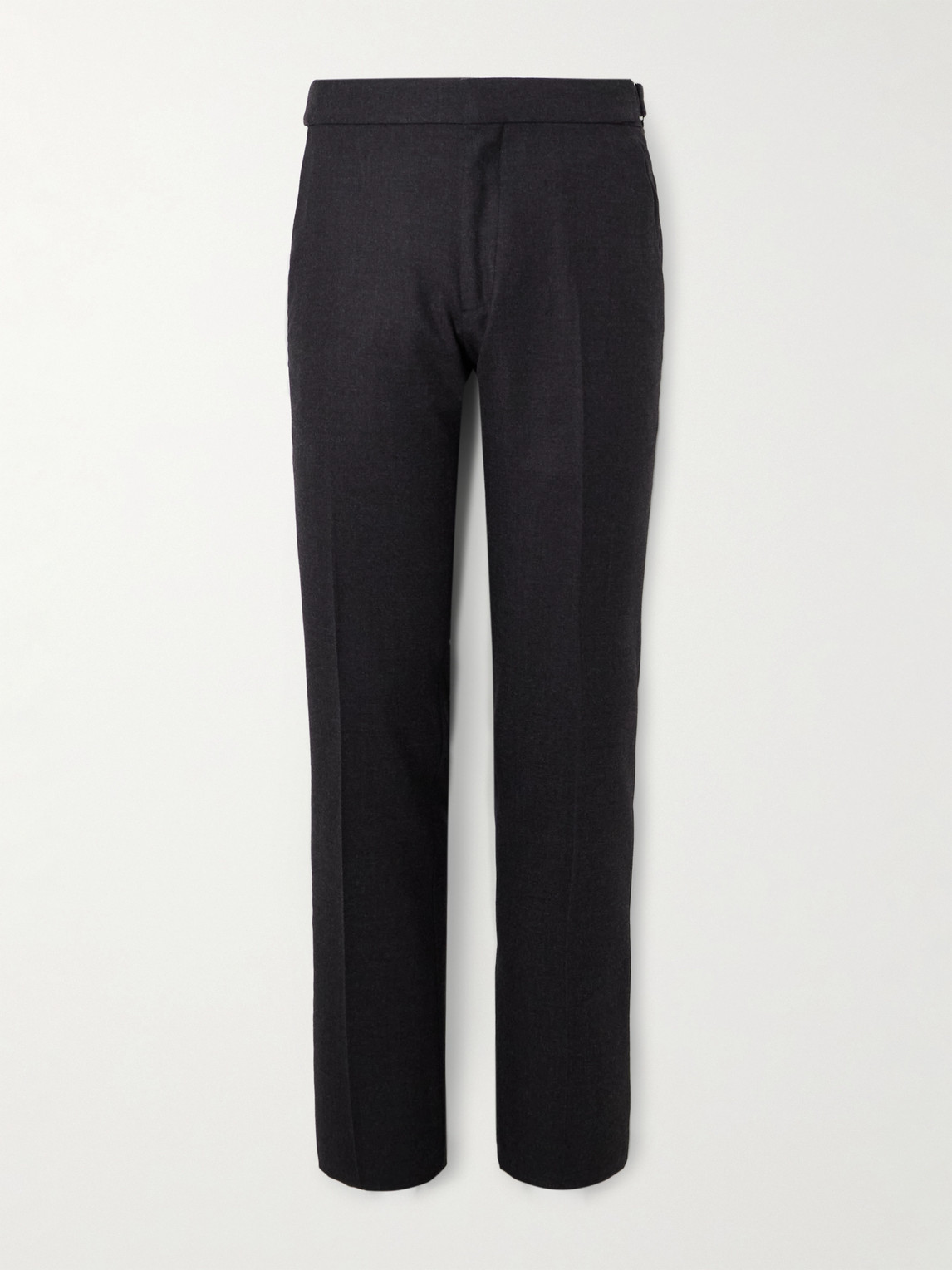 Tom Ford Dyllan Slim-fit Straight-leg Stretch-wool Flannel Trousers In Black
