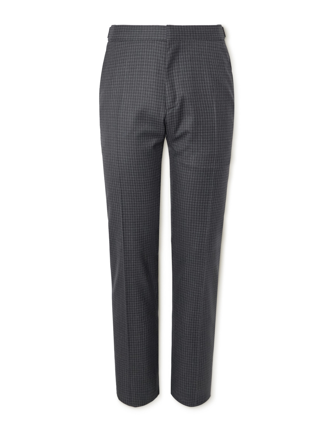 Tom Ford Dyllan Checked Wool Suit Trousers In Gray