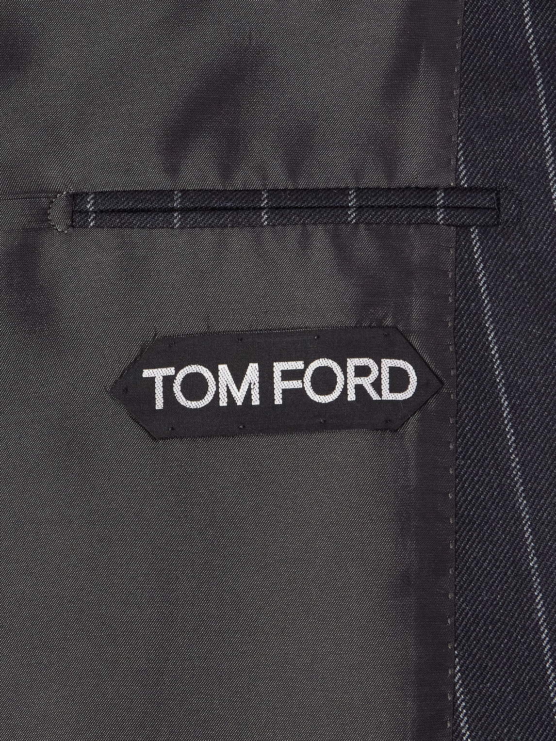 Tom Ford Dyllan Double-breasted Chalk-striped Wool-twill Suit Jacket In Blue