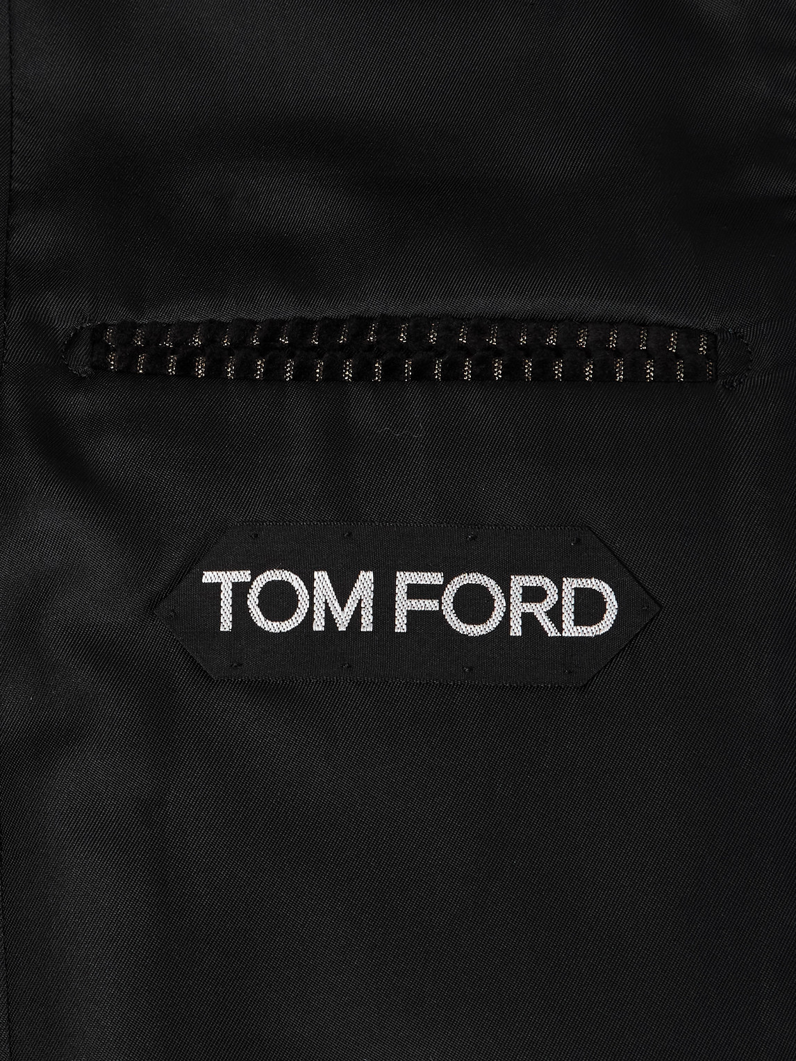 Tom Ford Dyllan Metallic Striped Cotton-blend Velvet Tuxedo Jacket In Black