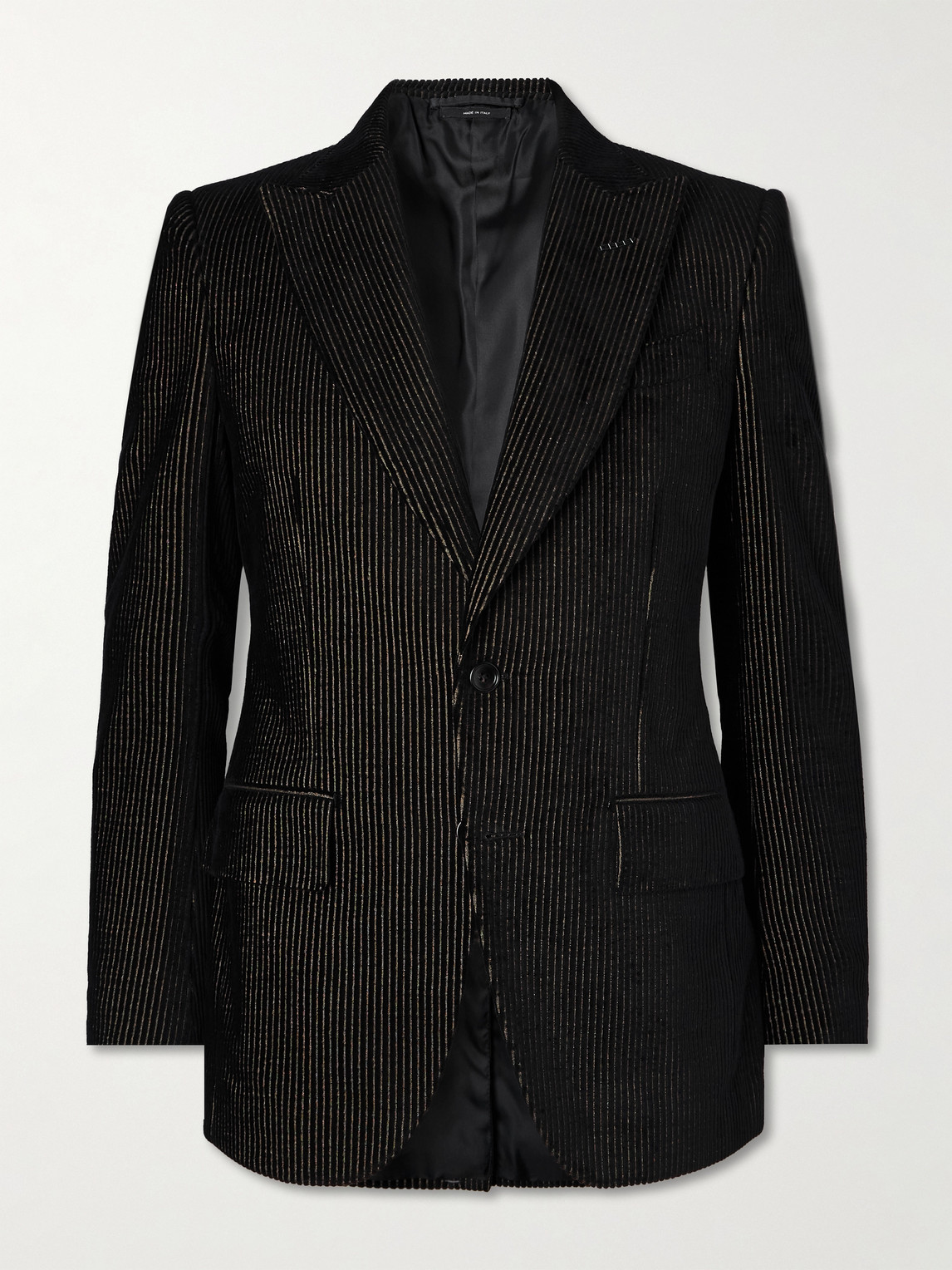 Tom Ford Dyllan Metallic Striped Cotton-Blend Velvet Tuxedo Jacket - Men