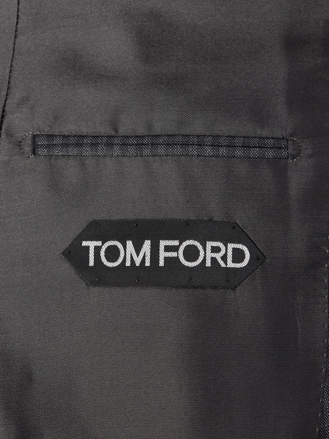 Tom Ford Checked Wool Suit Jacket In Gray
