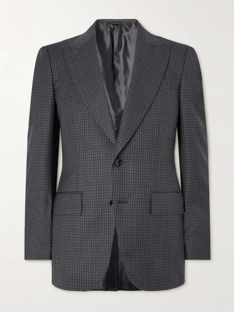 TOM FORD Checked Wool Suit Jacket