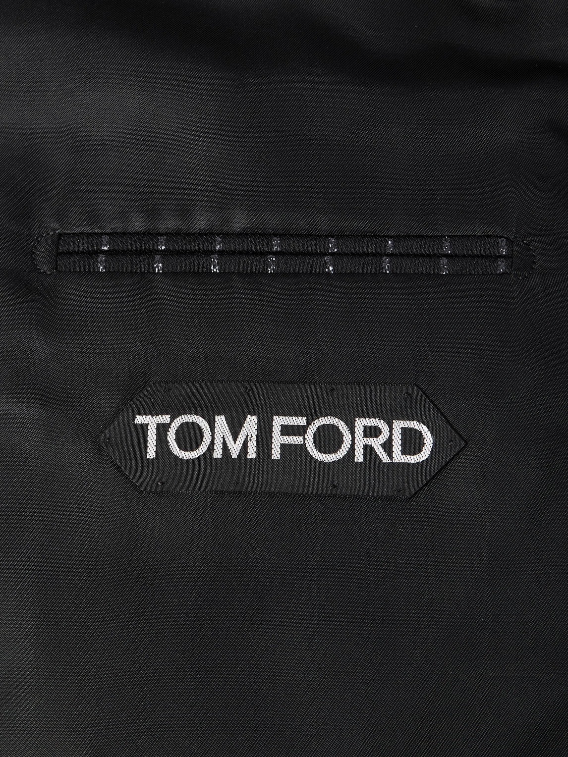 Tom Ford Dyllan Double-breasted Striped Metallic Wool And Silk-blend Suit Jacket In Black