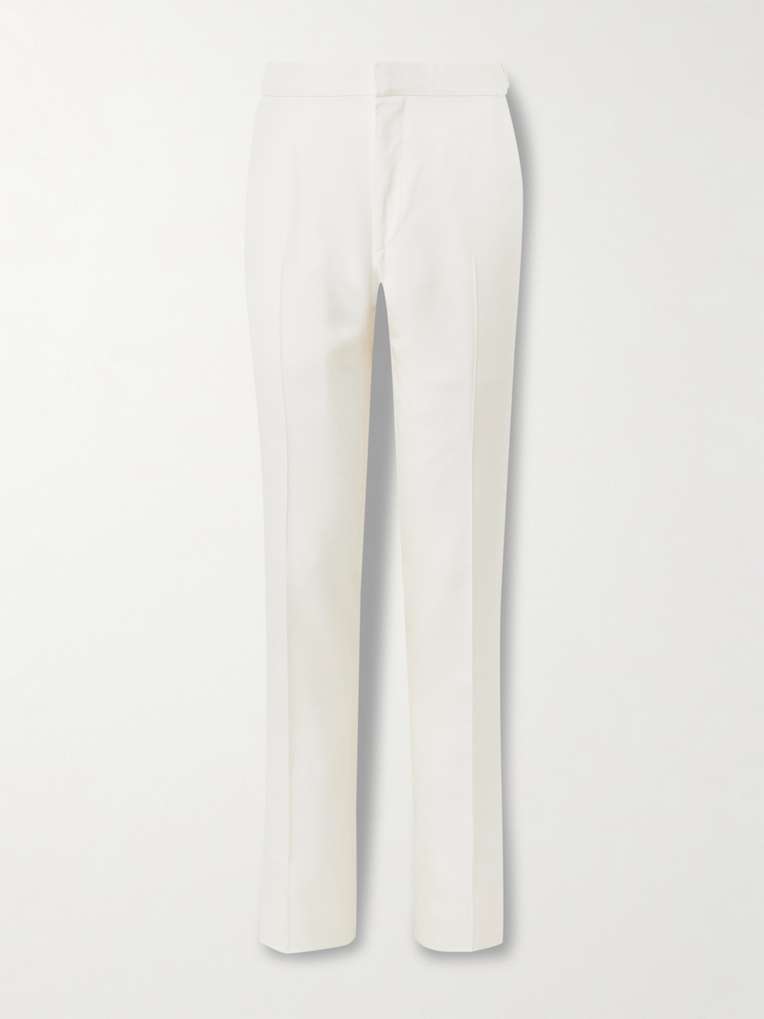 Tom Ford — Slim-Fit Tapered Silk-Canvas Tuxedo Trousers