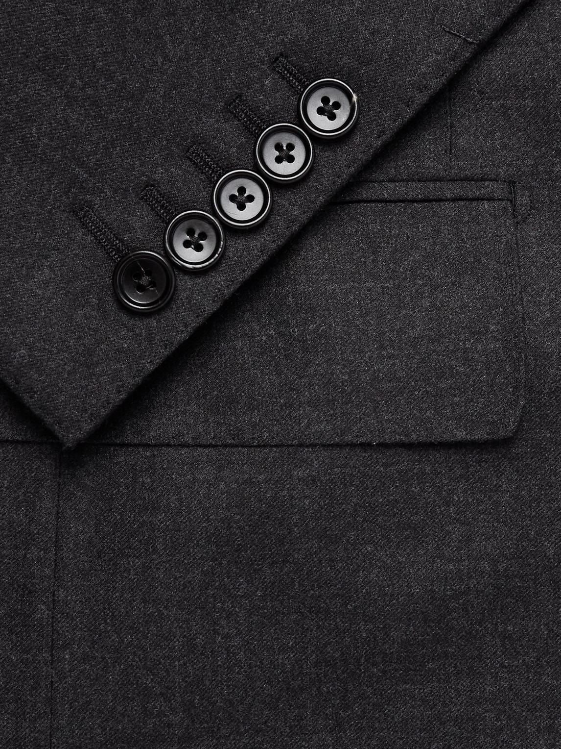 Tom Ford Stretch-wool Flannel Suit Jacket In Black