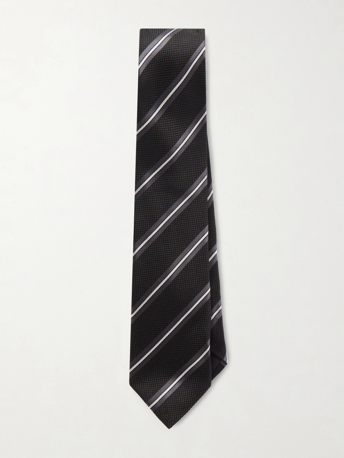 Tom Ford 8cm Striped Knitted Silk Tie - Men