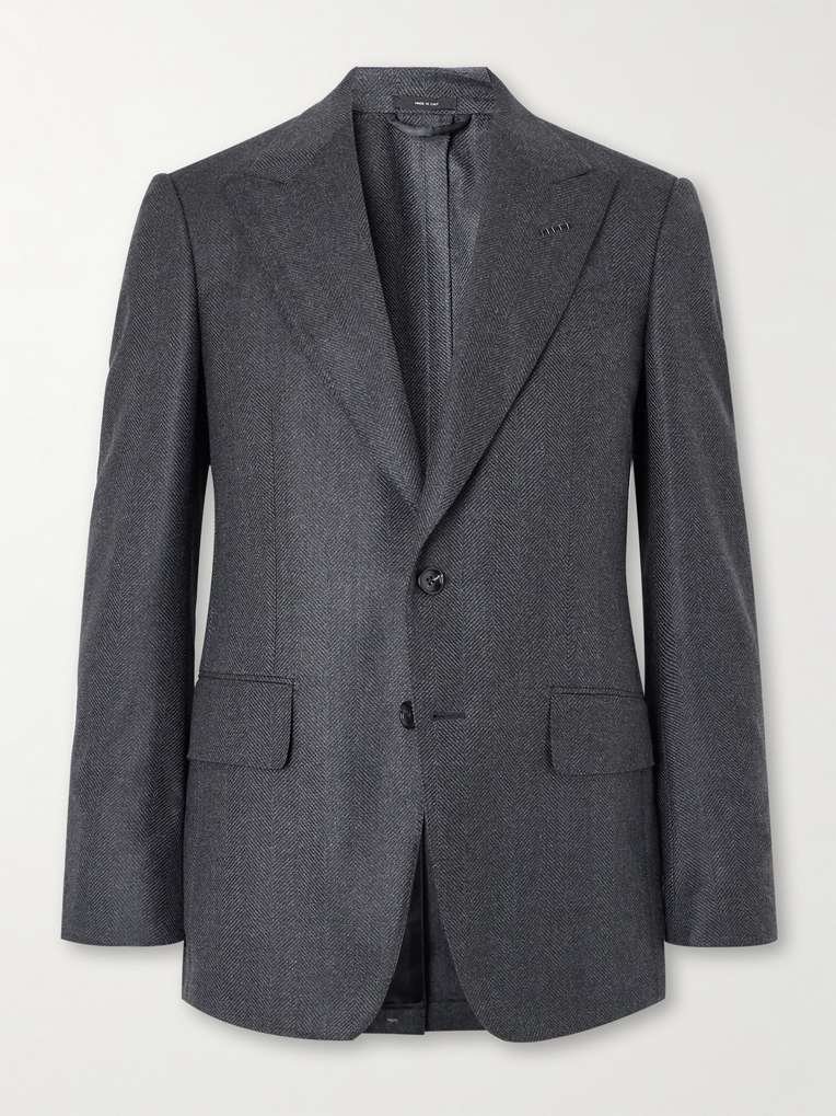 TOM FORD Shelton Wool-Herringbone Blazer