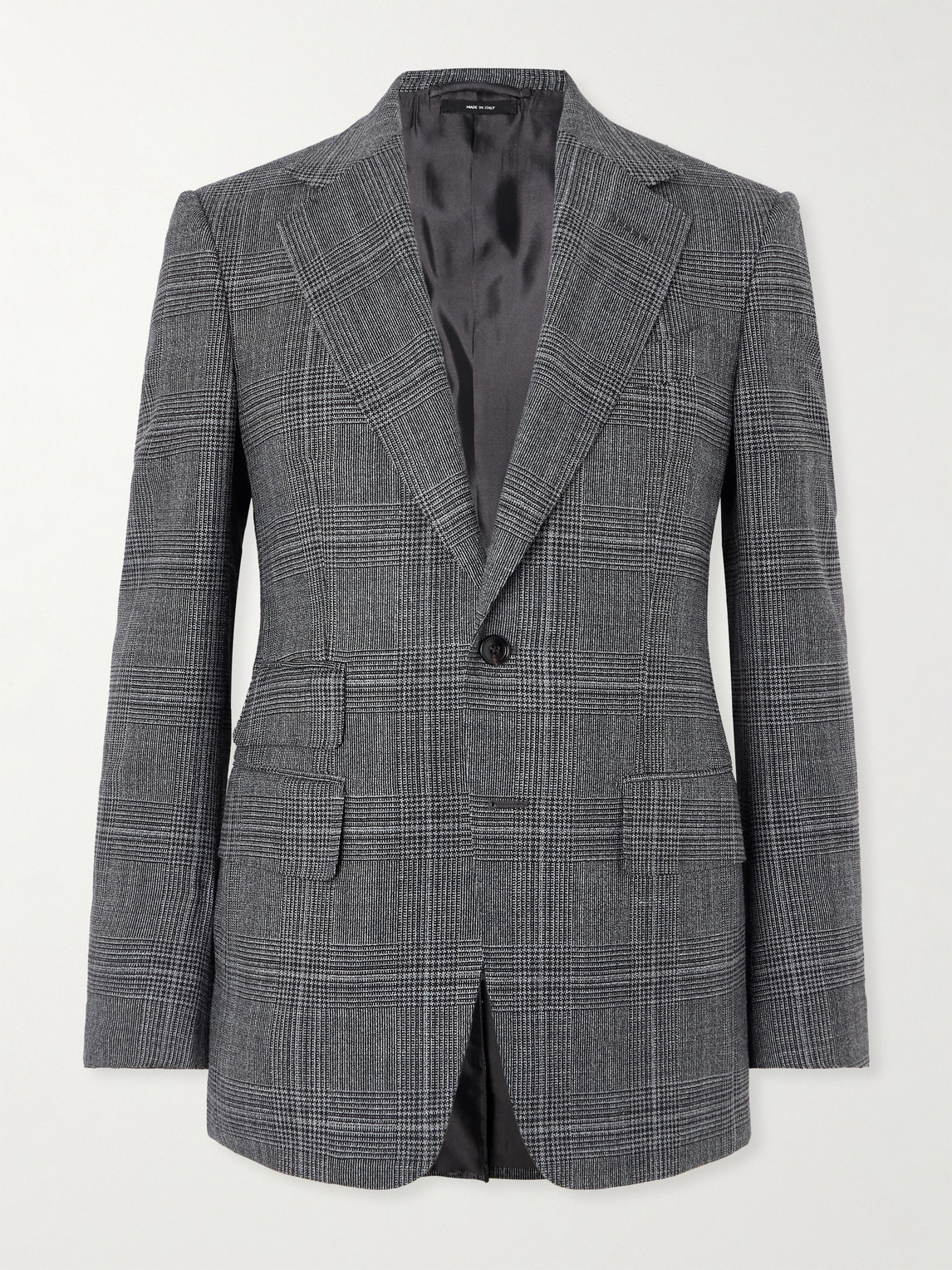 Tom Ford Shelton Slim-Fit Prince of Wales Wool and Silk-Blend Suit Jacket - Men