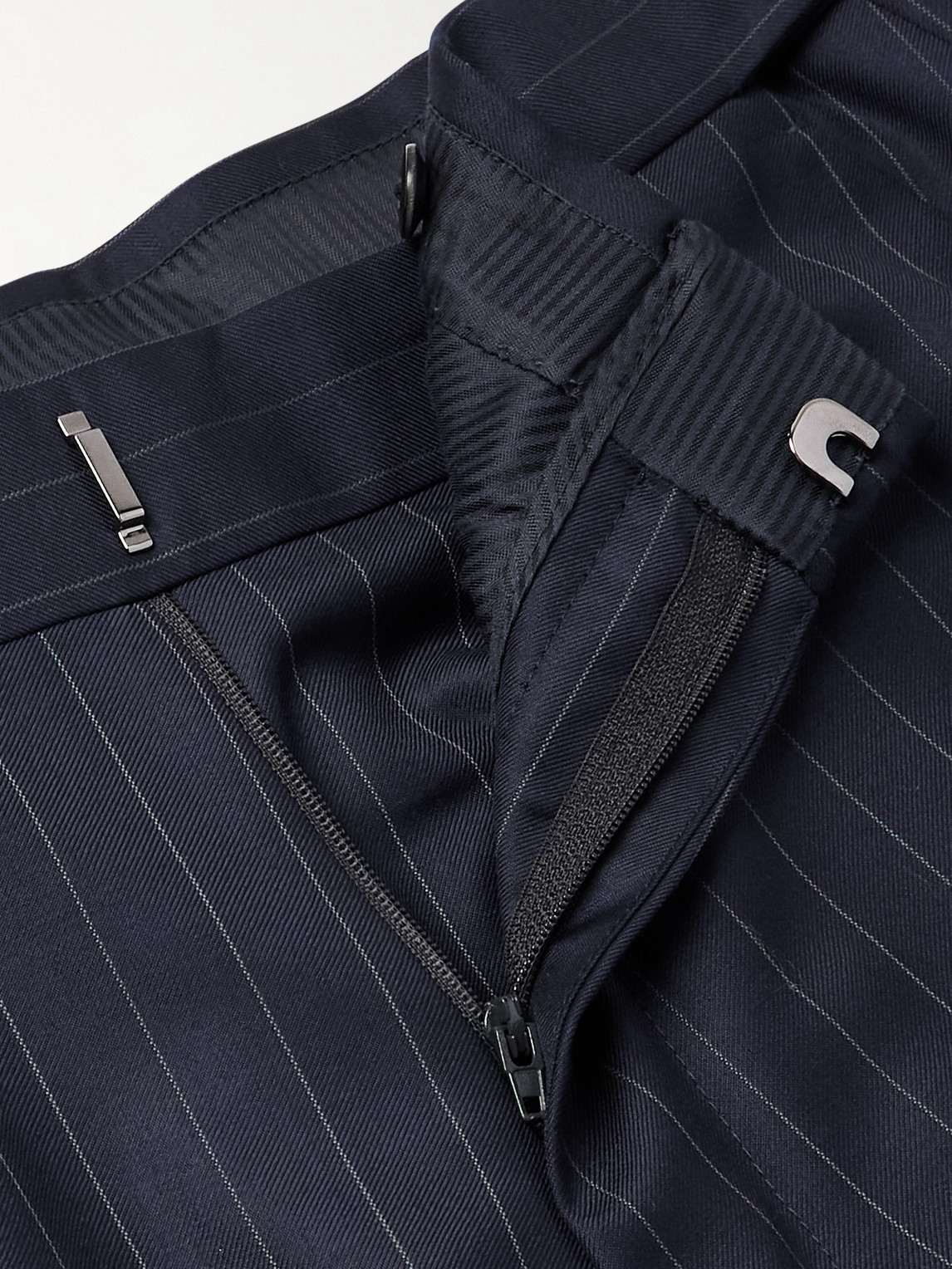 Tom Ford Dyllan Slim-fit Pinstriped Wool-twill Suit Trousers In Blue
