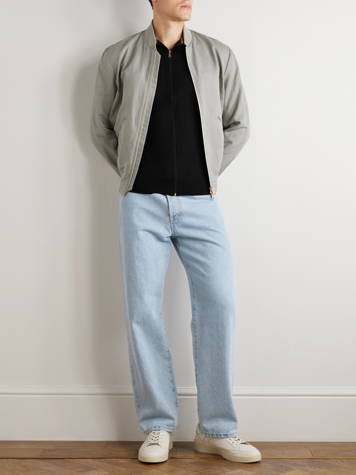 Paul Smith Merino Wool Zip-up Cardigan