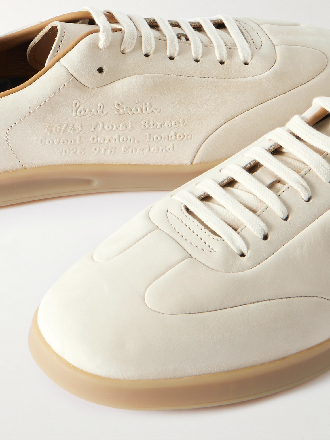 Paul Smith Bailey Logo-embossed Nubuck Sneakers In Neutral
