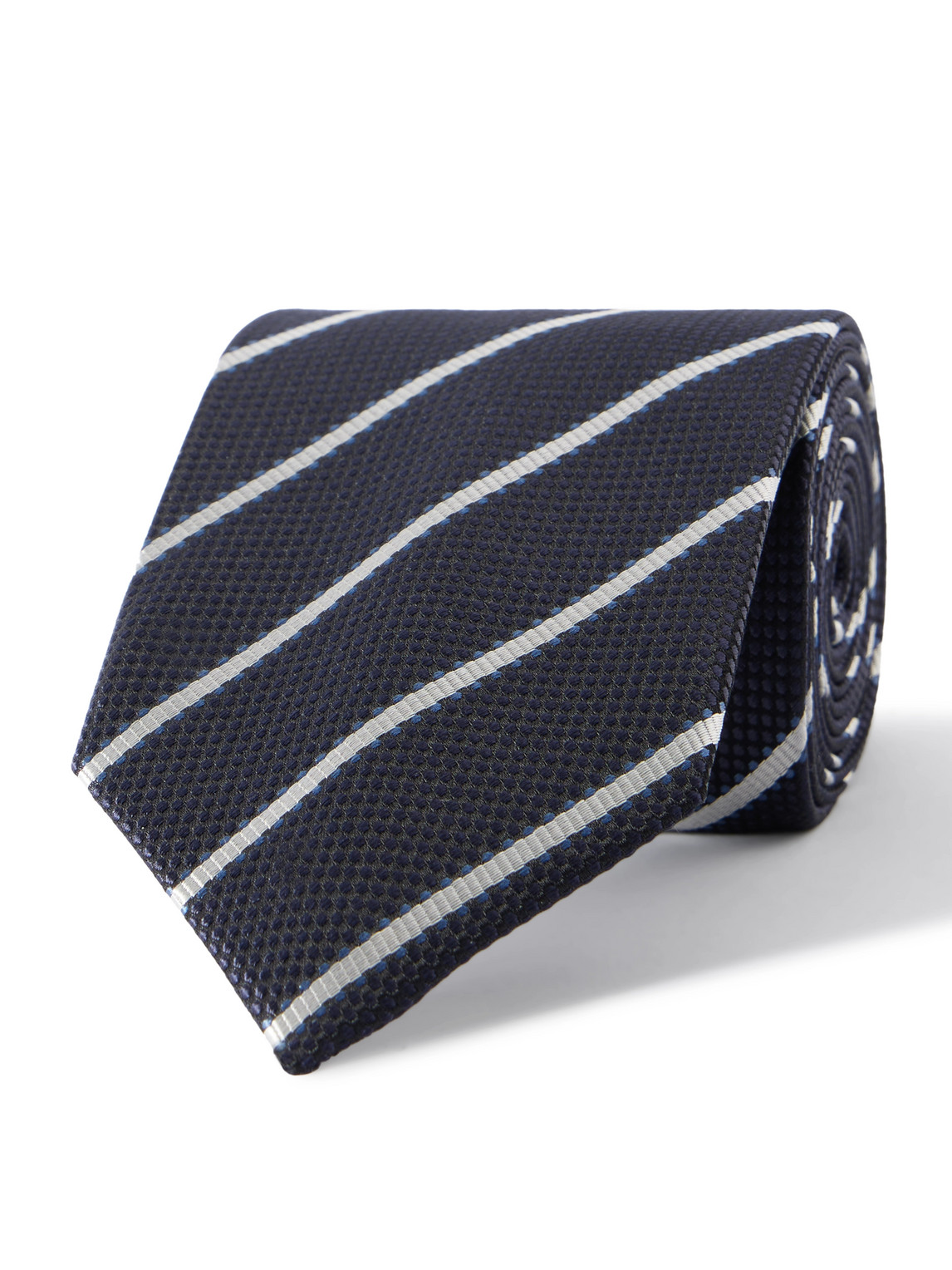 8cm Striped Silk-Jacquard Tie