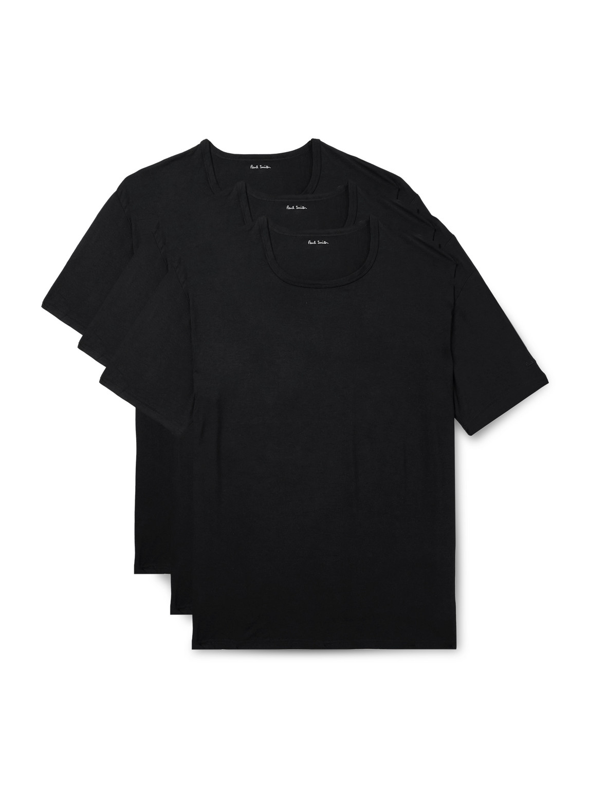 Paul Smith Three-pack Stretch Modal-jersey T-shirt In Black