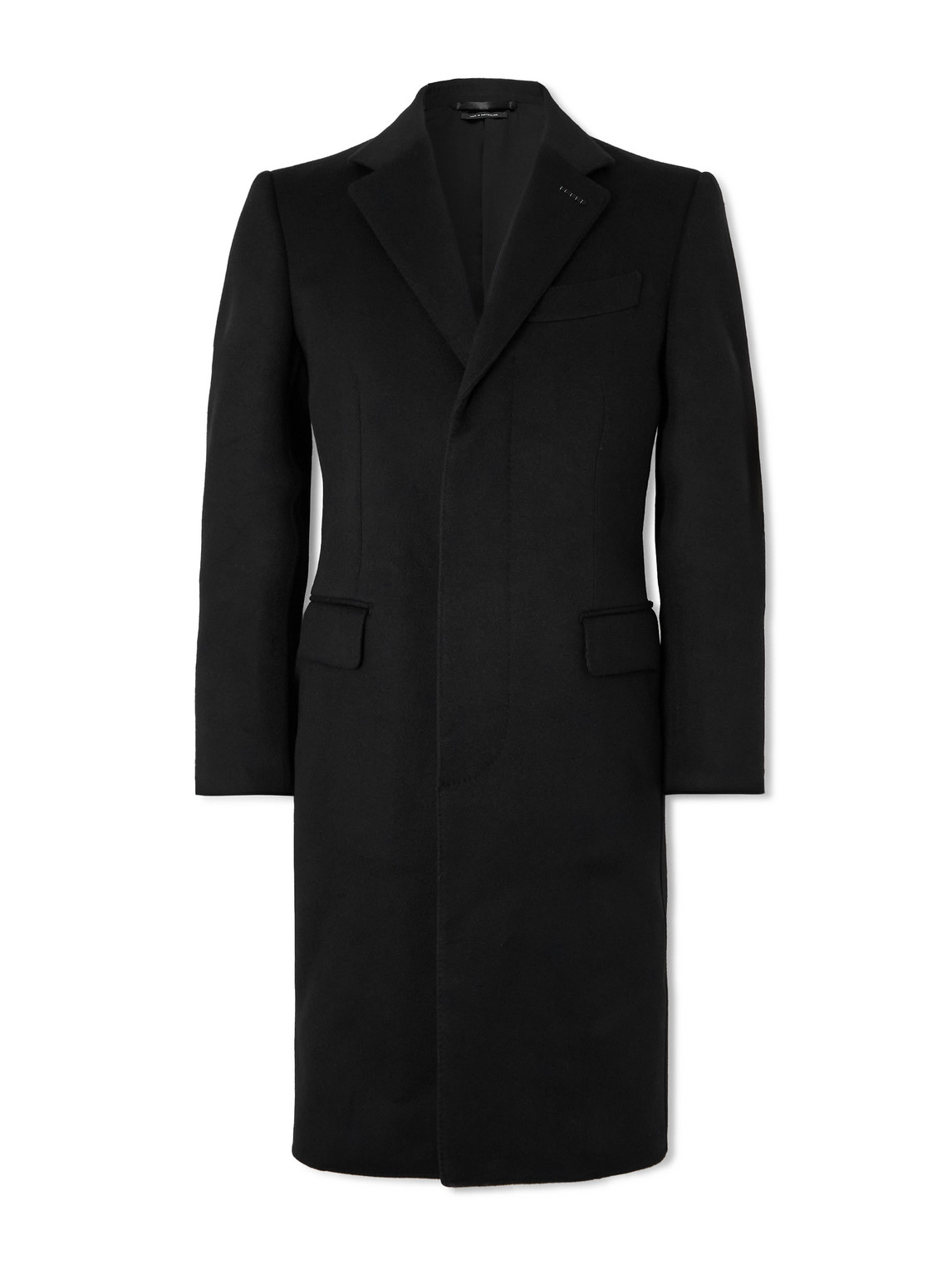 Tom Ford Wool And Cashmere-blend Overcoat In Black