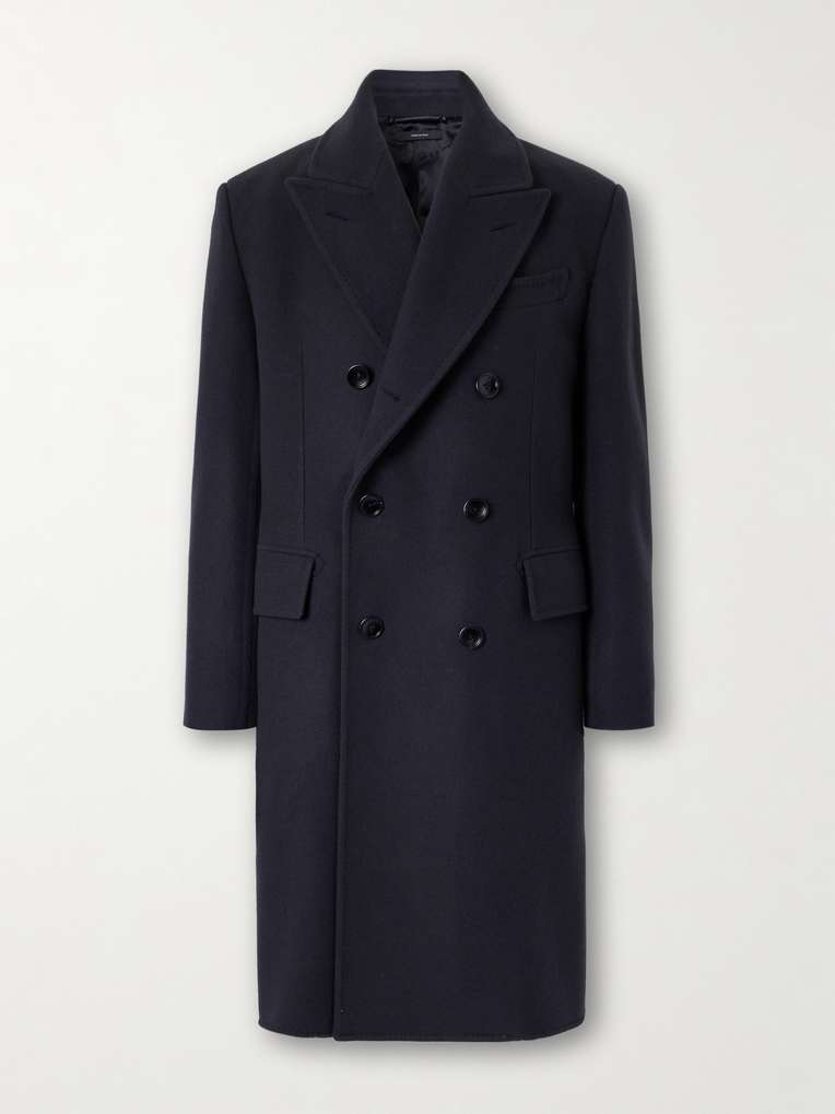 Tom Ford — Double-Breasted Wool Overcoat