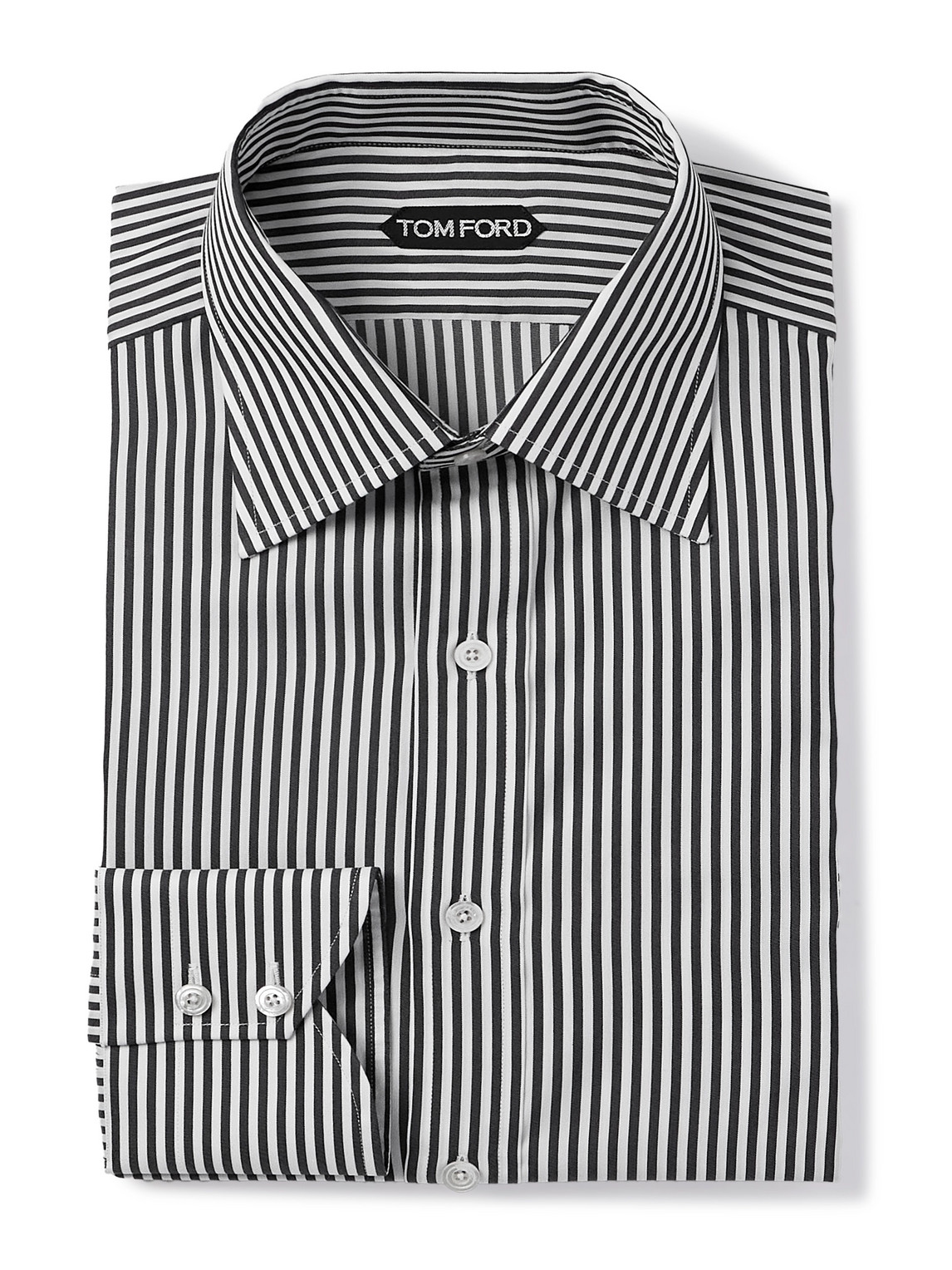 Tom Ford Striped Cotton And Silk-blend Shirt