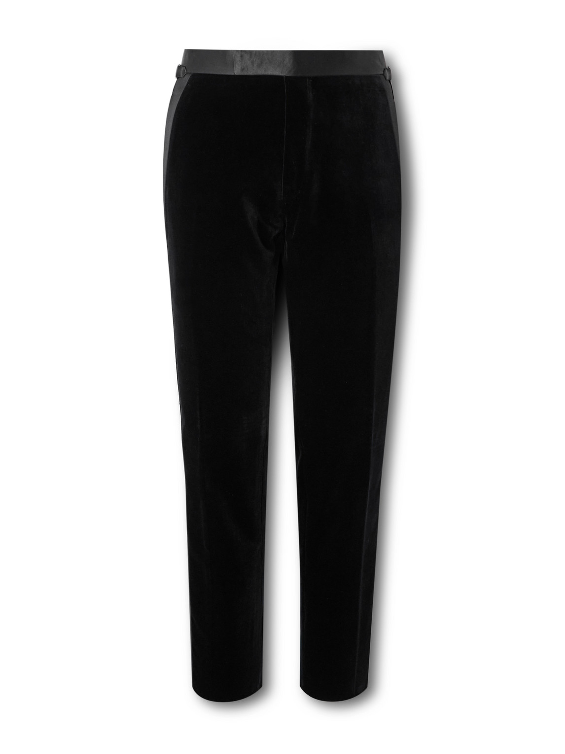 Tom Ford Straight-leg Satin-trimmed Velvet Tuxedo Trousers