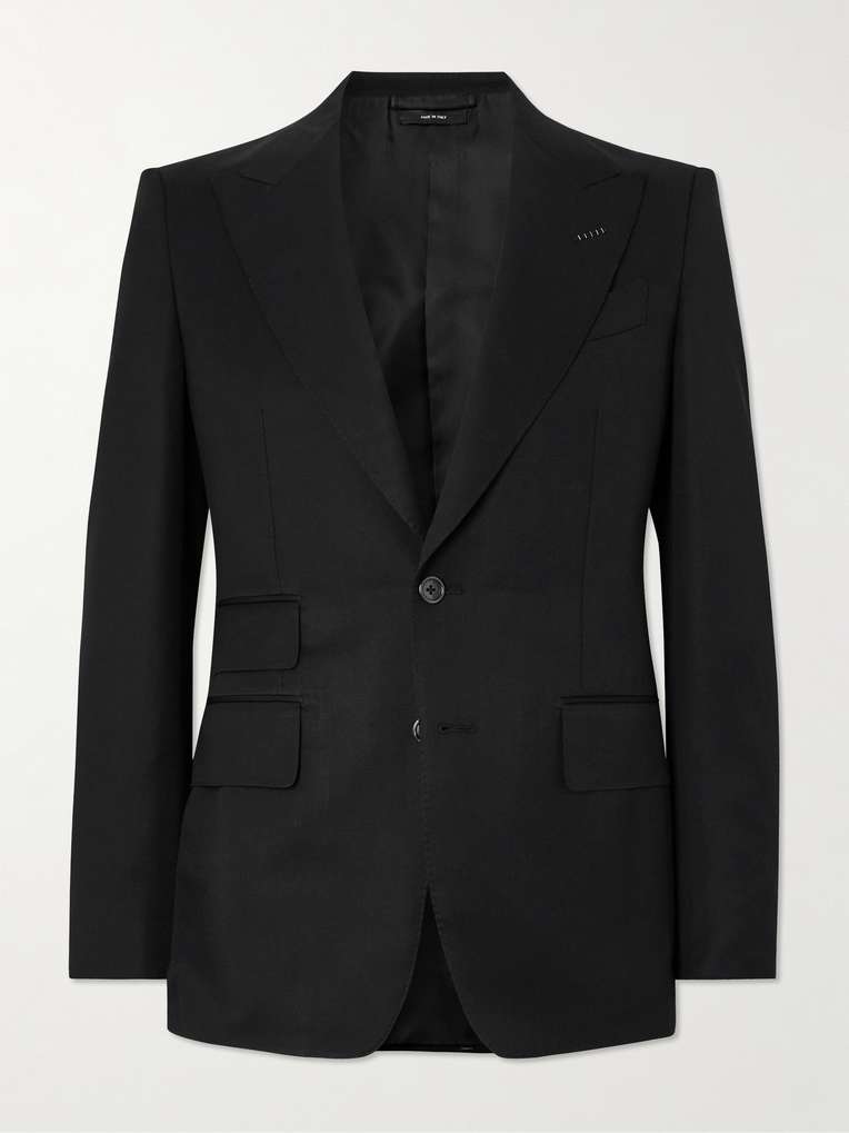 TOM FORD Shelton Grain de Poudre Wool and Mohair-Blend Suit Jacket