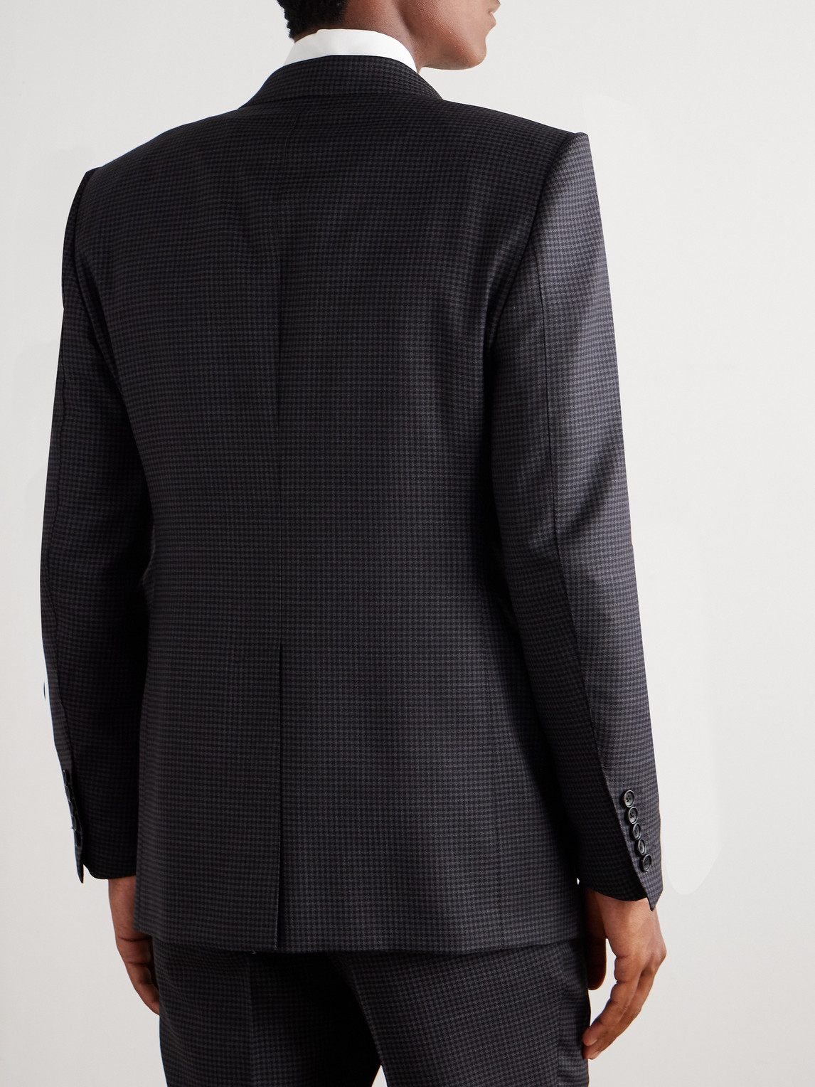 Tom Ford Dyllan Houndstooth Wool-blend Suit Jacket In Blue
