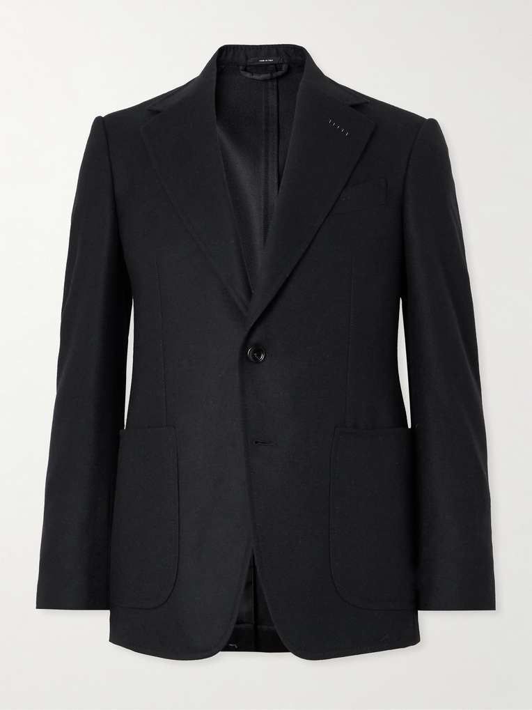 TOM FORD Shelton Brushed Wool and Cashmere-Blend Blazer