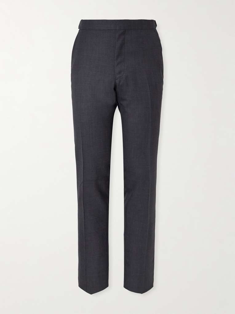 Tom Ford — Shelton Straight-Leg Wool-Flannel Trousers