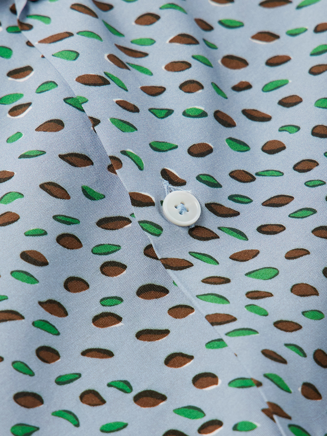 Paul Smith Convertible-collar Printed Crepe De Chine Shirt In Multi