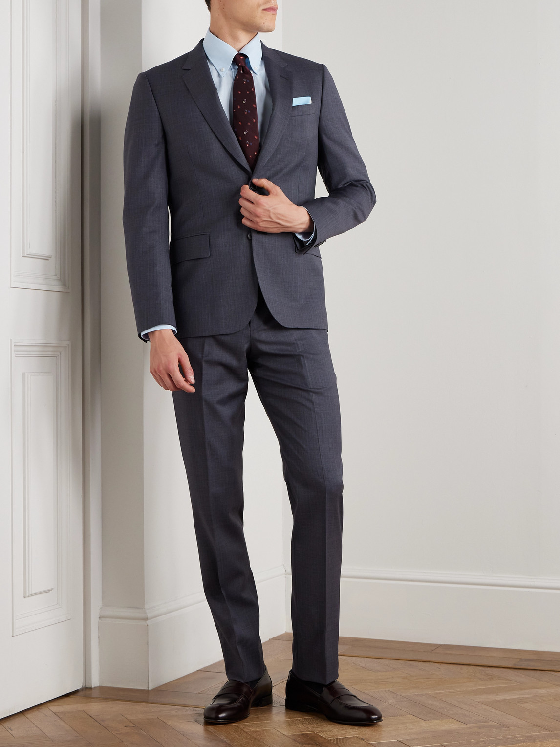 Paul Smith The Soho Striped Wool Suit In Blue