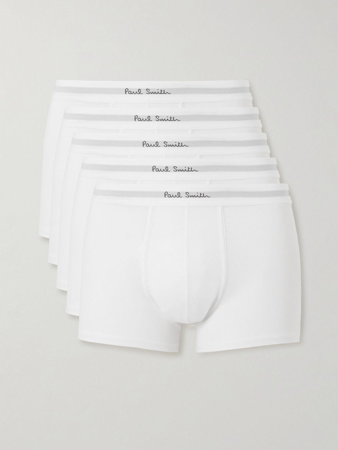 Paul Smith Seven-pack Stretch Organic Cotton-jersey Boxer Briefs In White