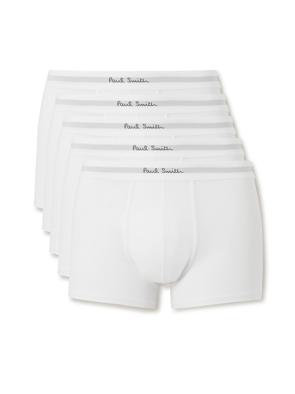 Paul Smith Seven-pack Stretch Organic Cotton-jersey Boxer Briefs In White