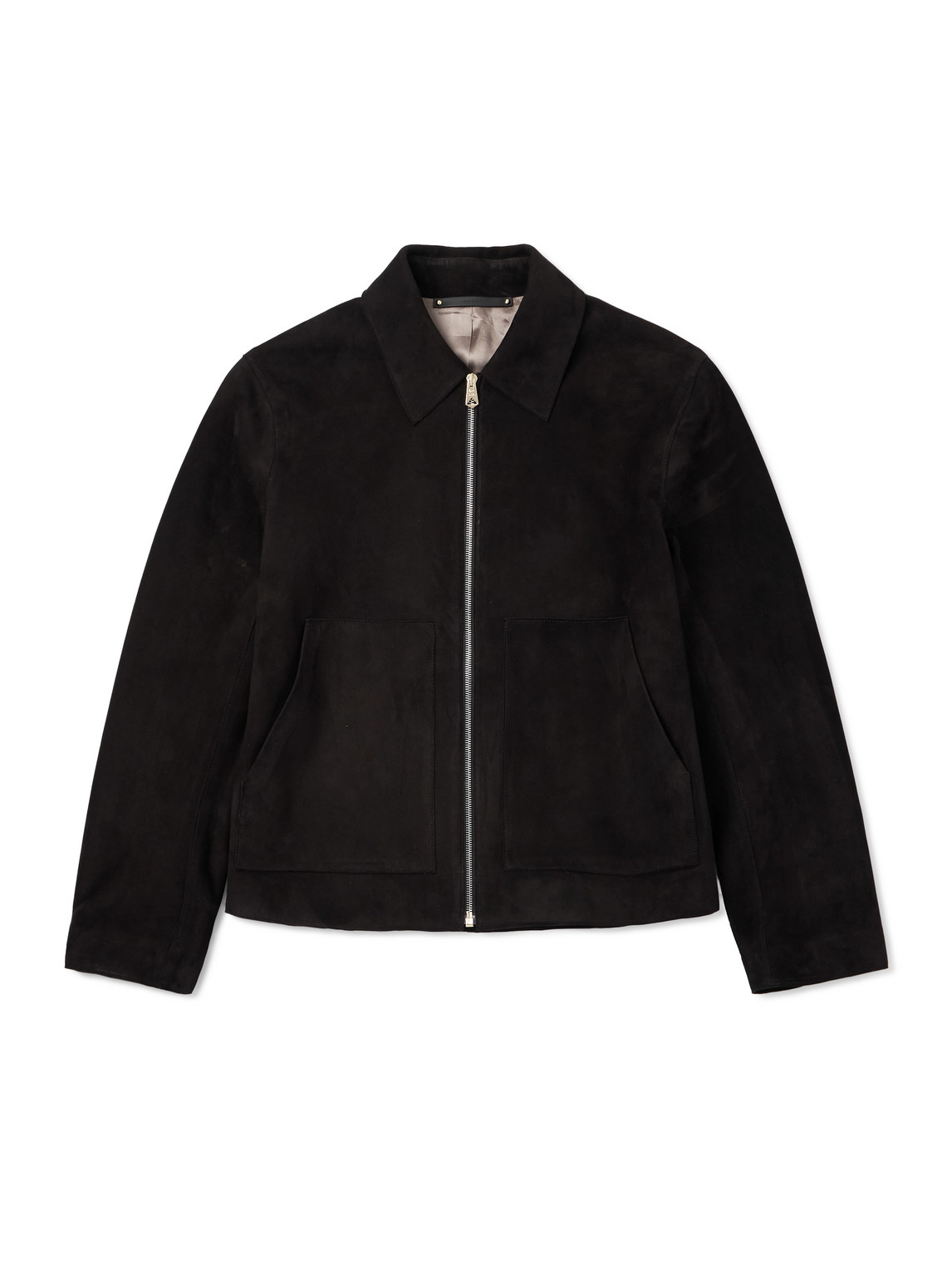 Paul Smith Suede Blouson Jacket In Black