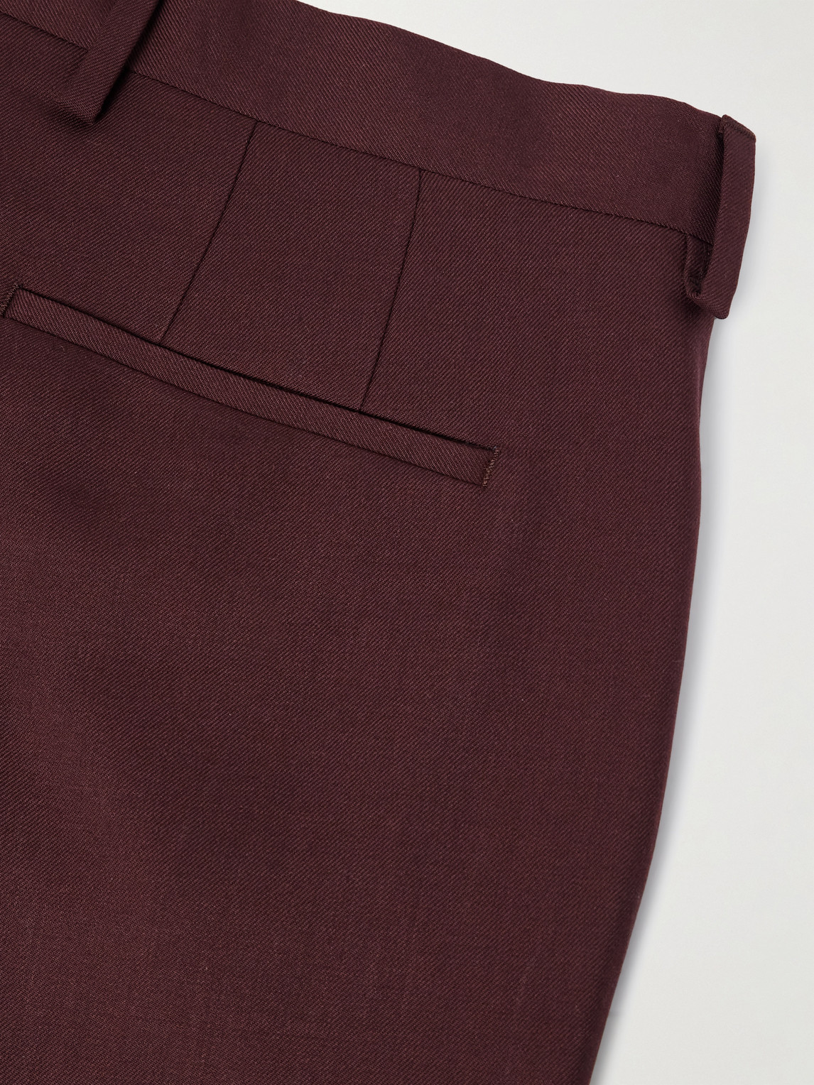Paul Smith Slim-fit Straight-leg Wool-twill Suit Trousers In Burgundy