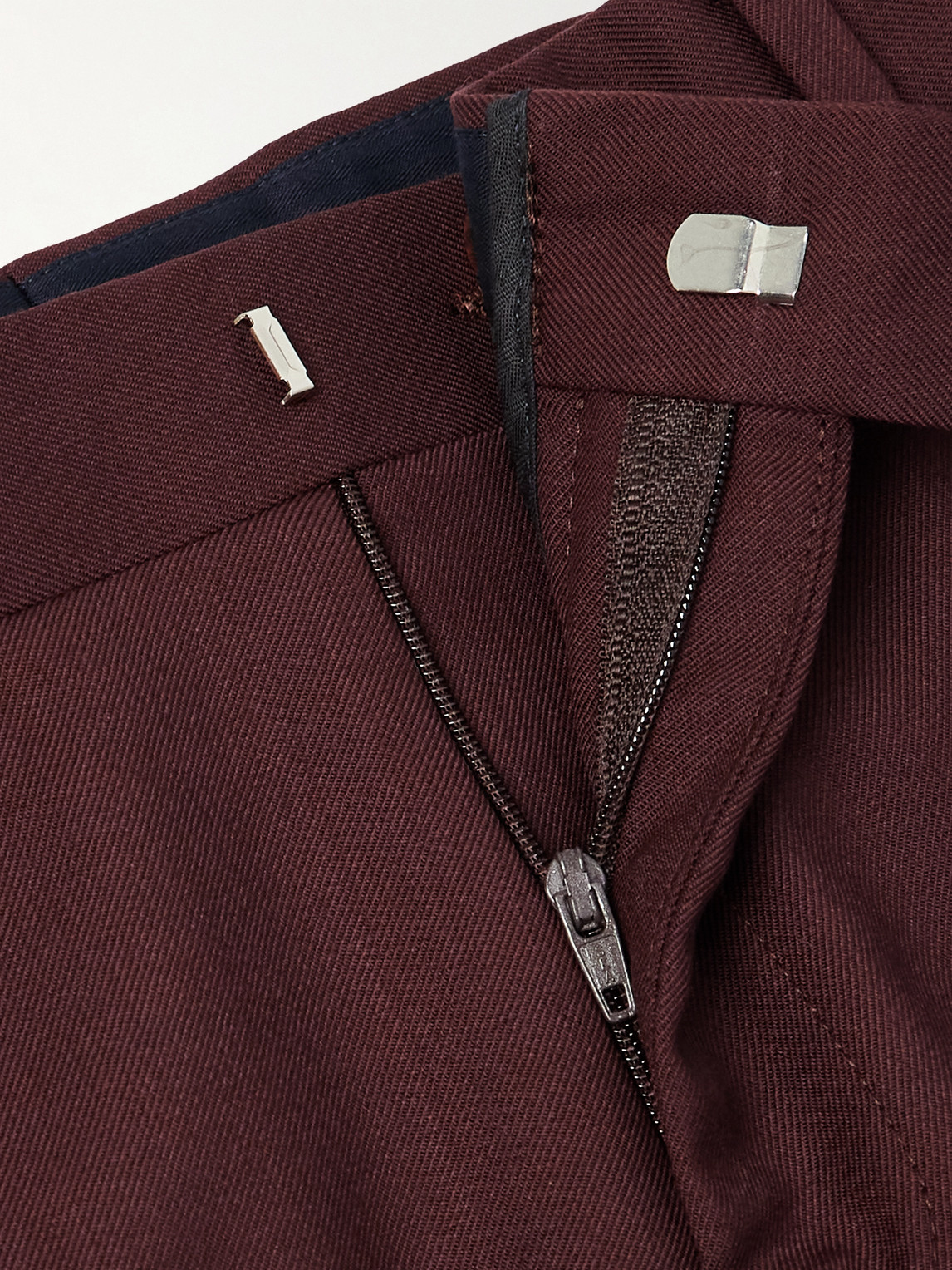 Paul Smith Slim-fit Straight-leg Wool-twill Suit Trousers In Burgundy