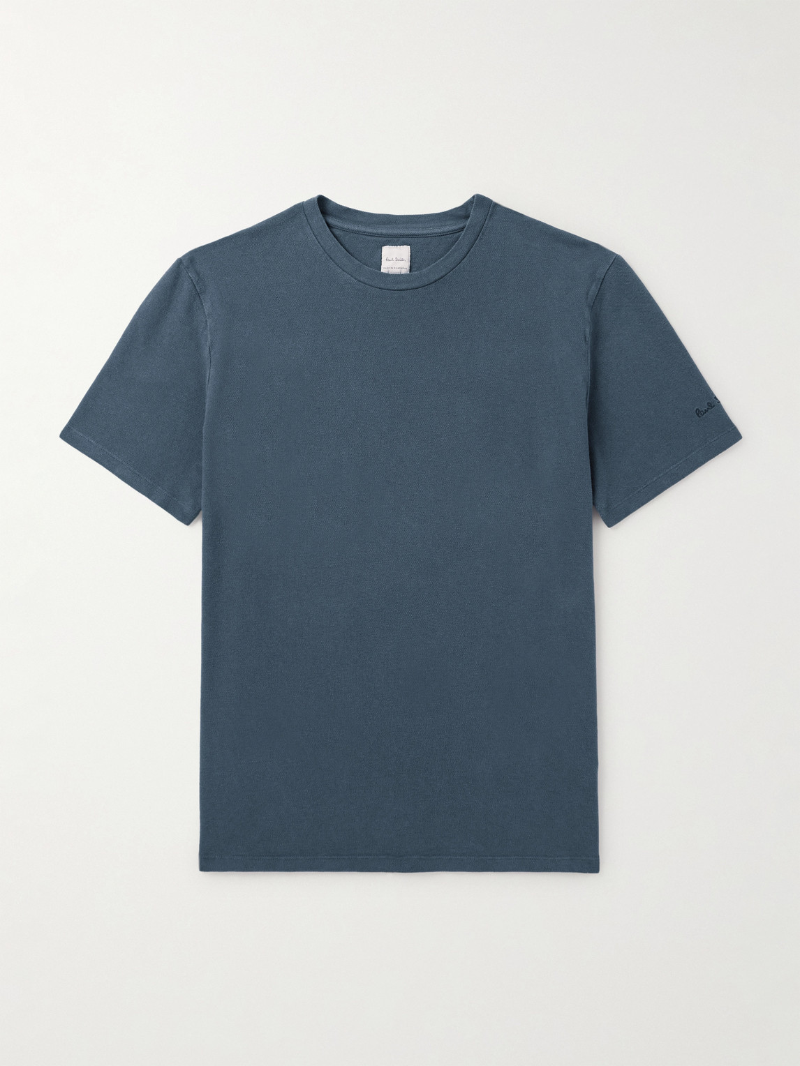 Paul Smith Logo-Embroidered Cotton and Linen-Blend Piqué T-hirt - Men
