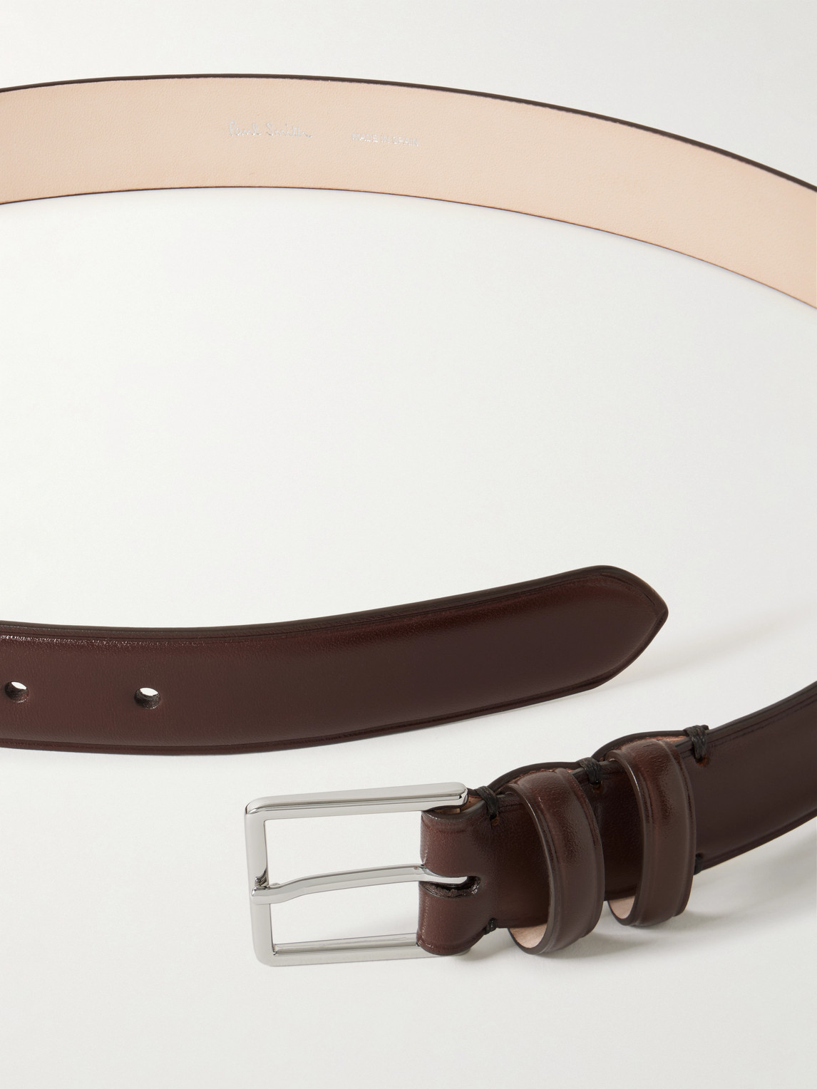 Paul Smith 3cm Leather Belt In Brown