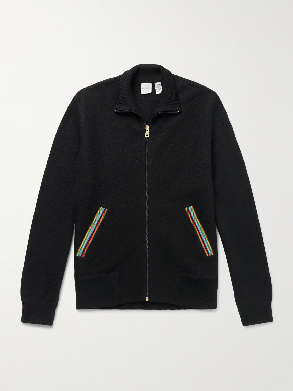 Paul Smith Stripe-Trimmed Wool Zip-Up Cardiganen