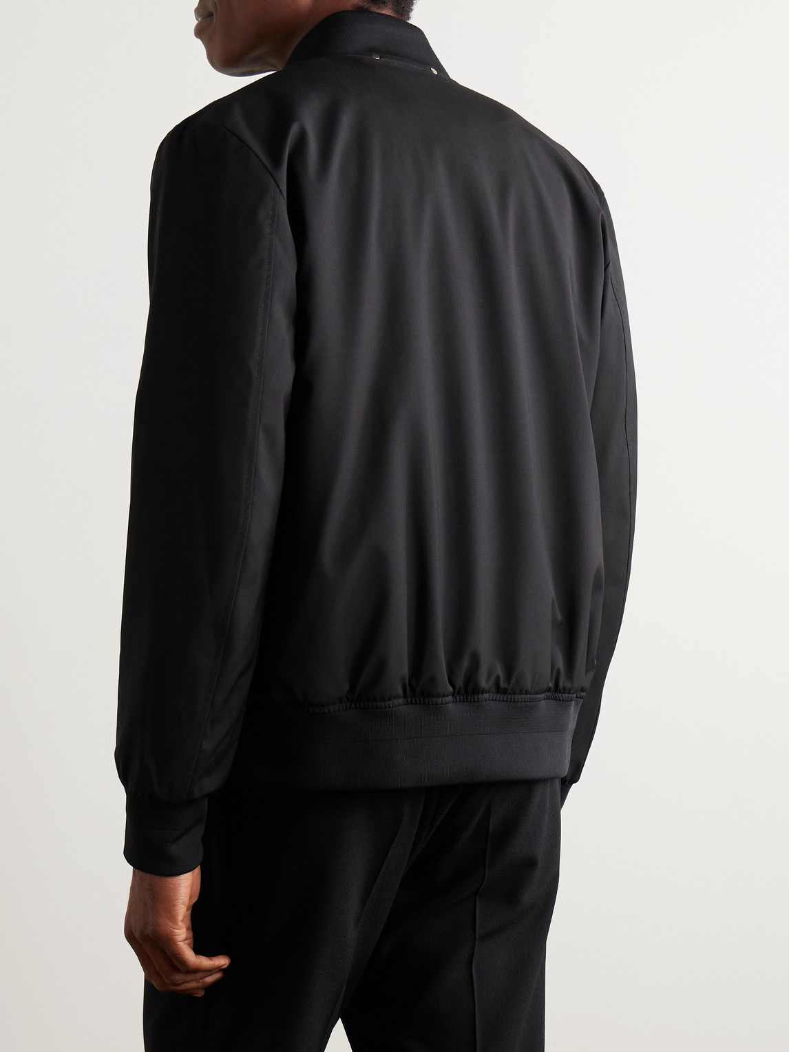 Paul Smith Wool-twill Bomber Jacket In Black