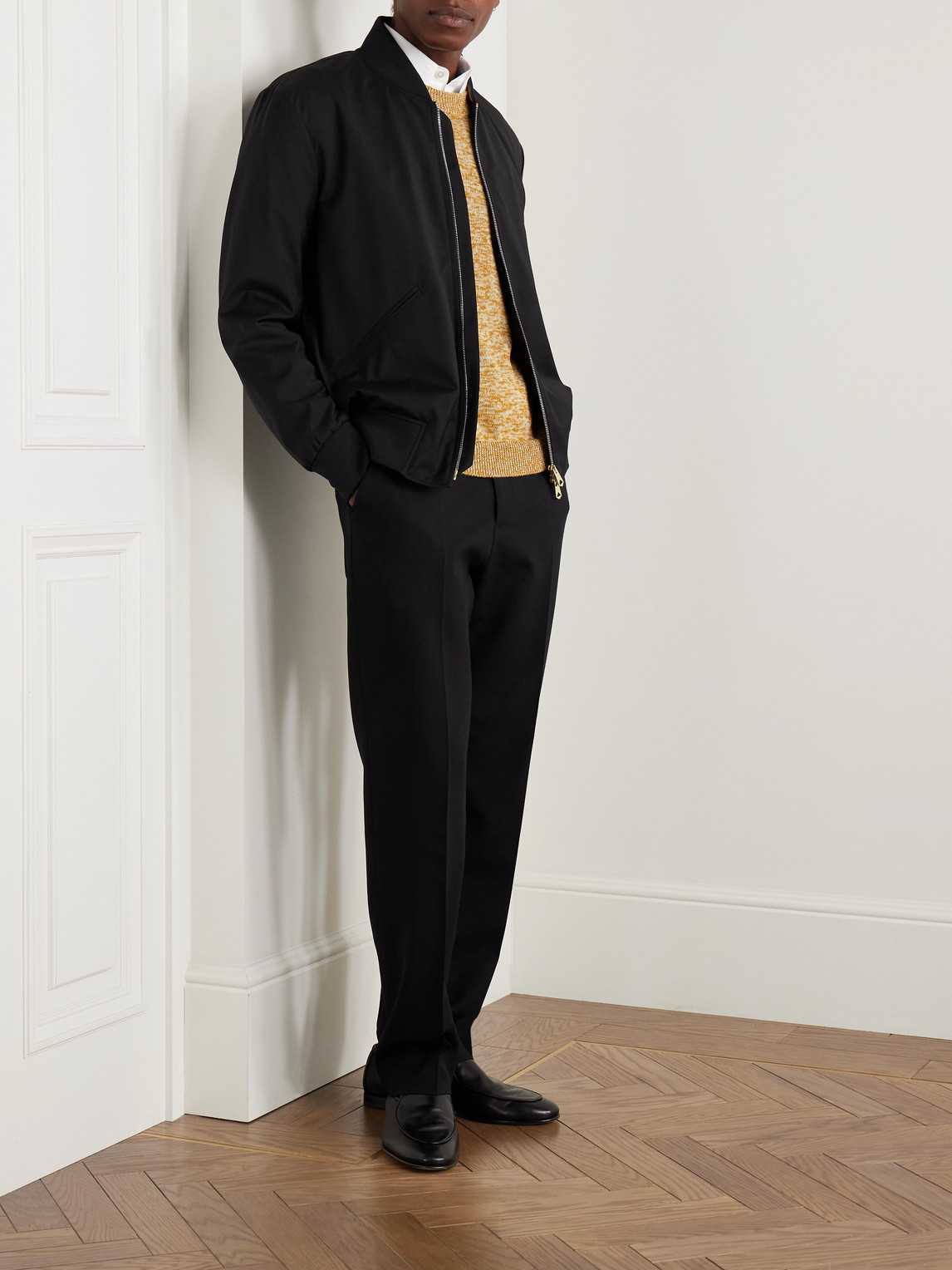 Paul Smith Wool-twill Bomber Jacket In Black