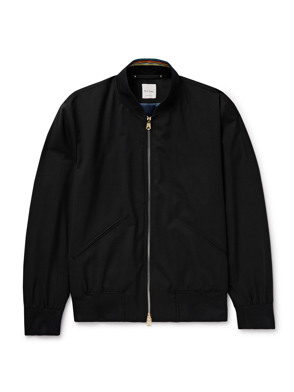 Paul Smith Wool-twill Bomber Jacket In Black