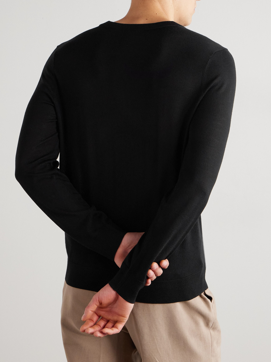  Paul Smith - Logo-embroidered Merino Wool Sweater - Men - Black - S 