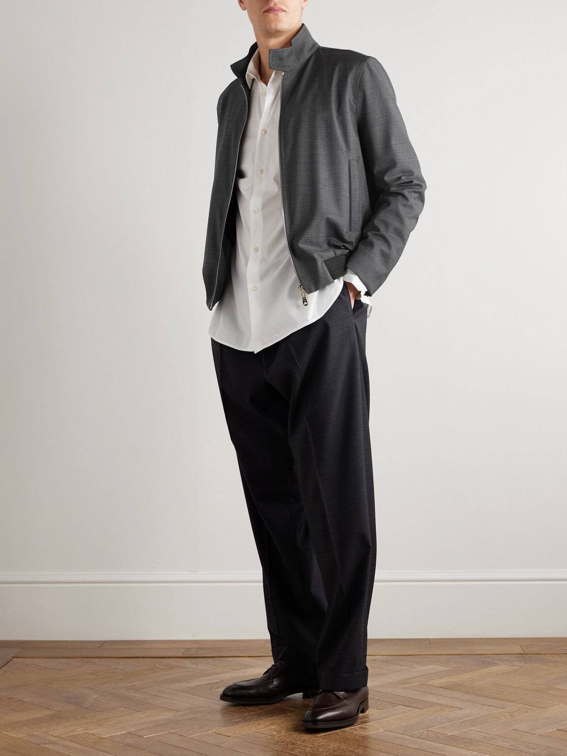 Paul Smith Checked Wool Bomber Jacket