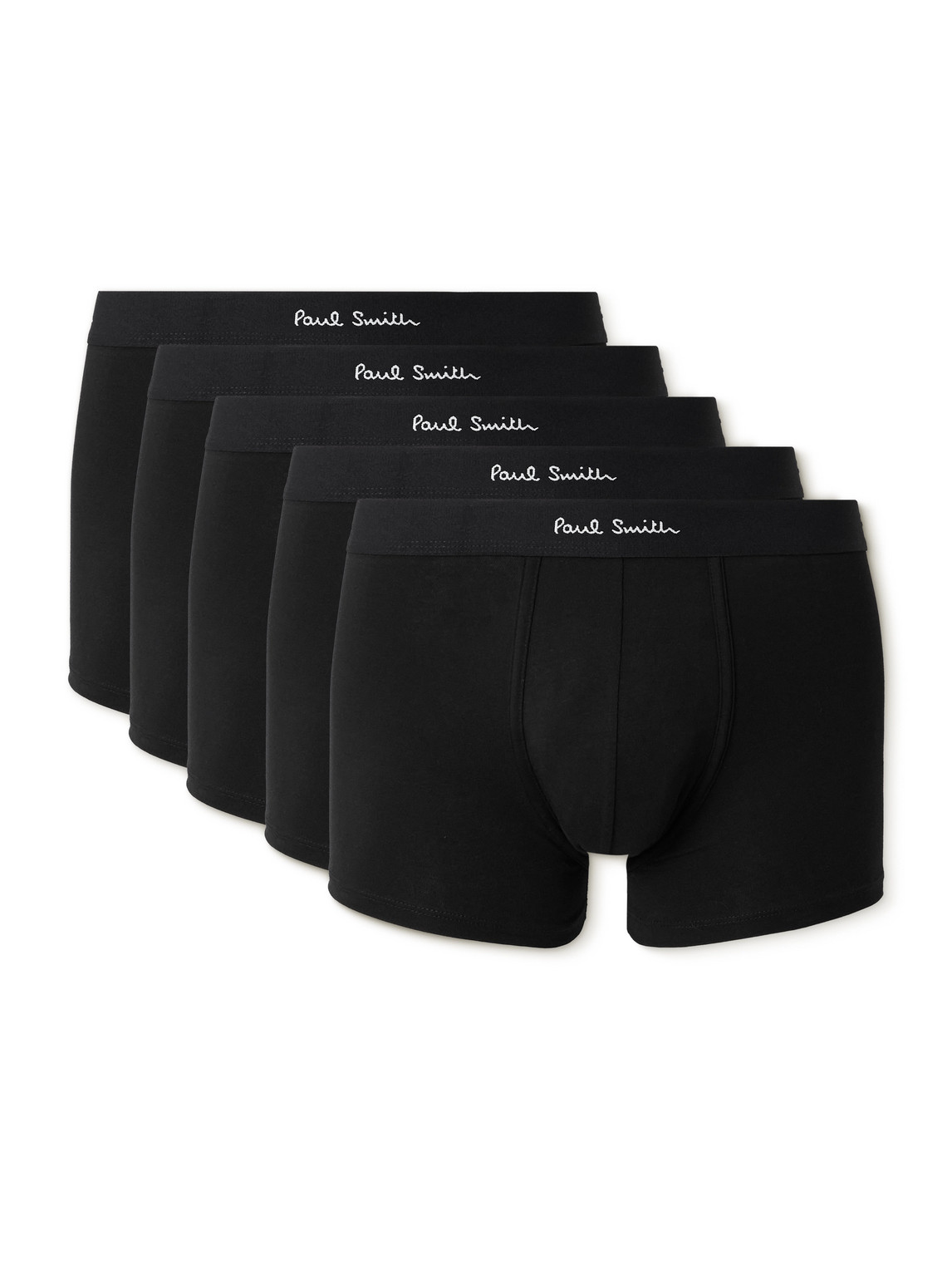 Paul Smith Five-Pack tretch Organic Cotton-Jersey Boxer Briefs - Men