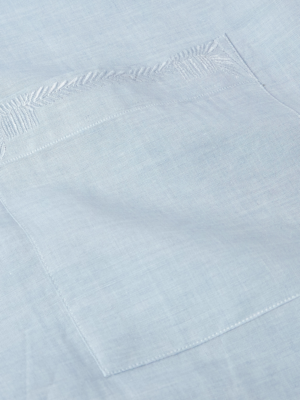 Canali Linen And Cotton-blend Shirt In Blue