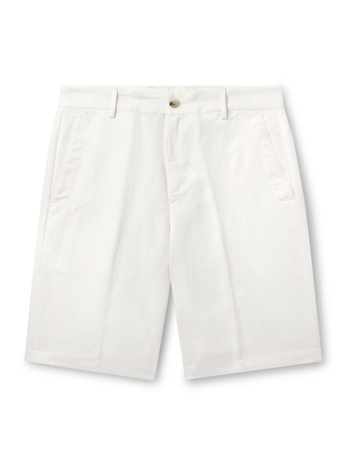 Linen and Silk-Blend Shorts
