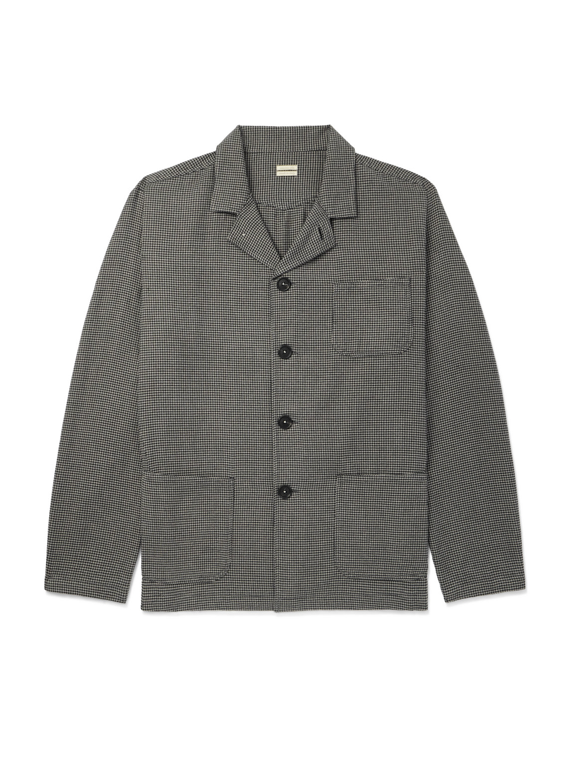 Massimo Alba Florida Puppytooth Cotton Overshirt In Gray