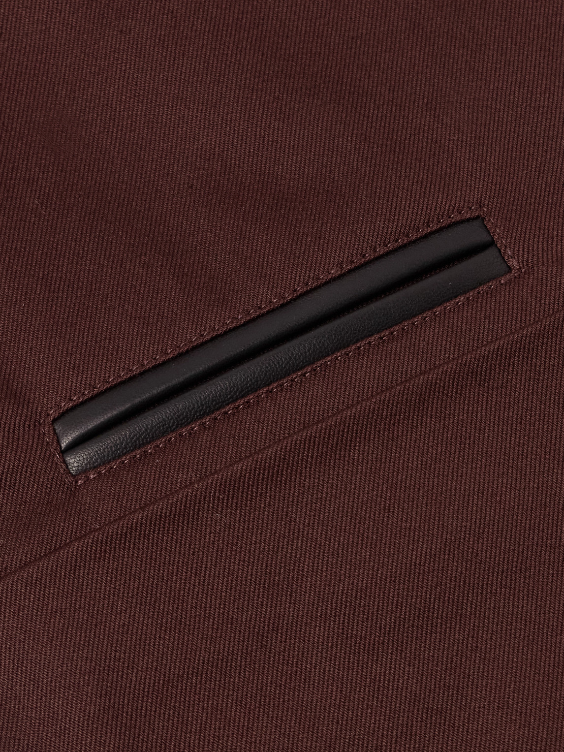 Paul Smith Leather-trimmed Cotton-blend Twill Harrington Jacket