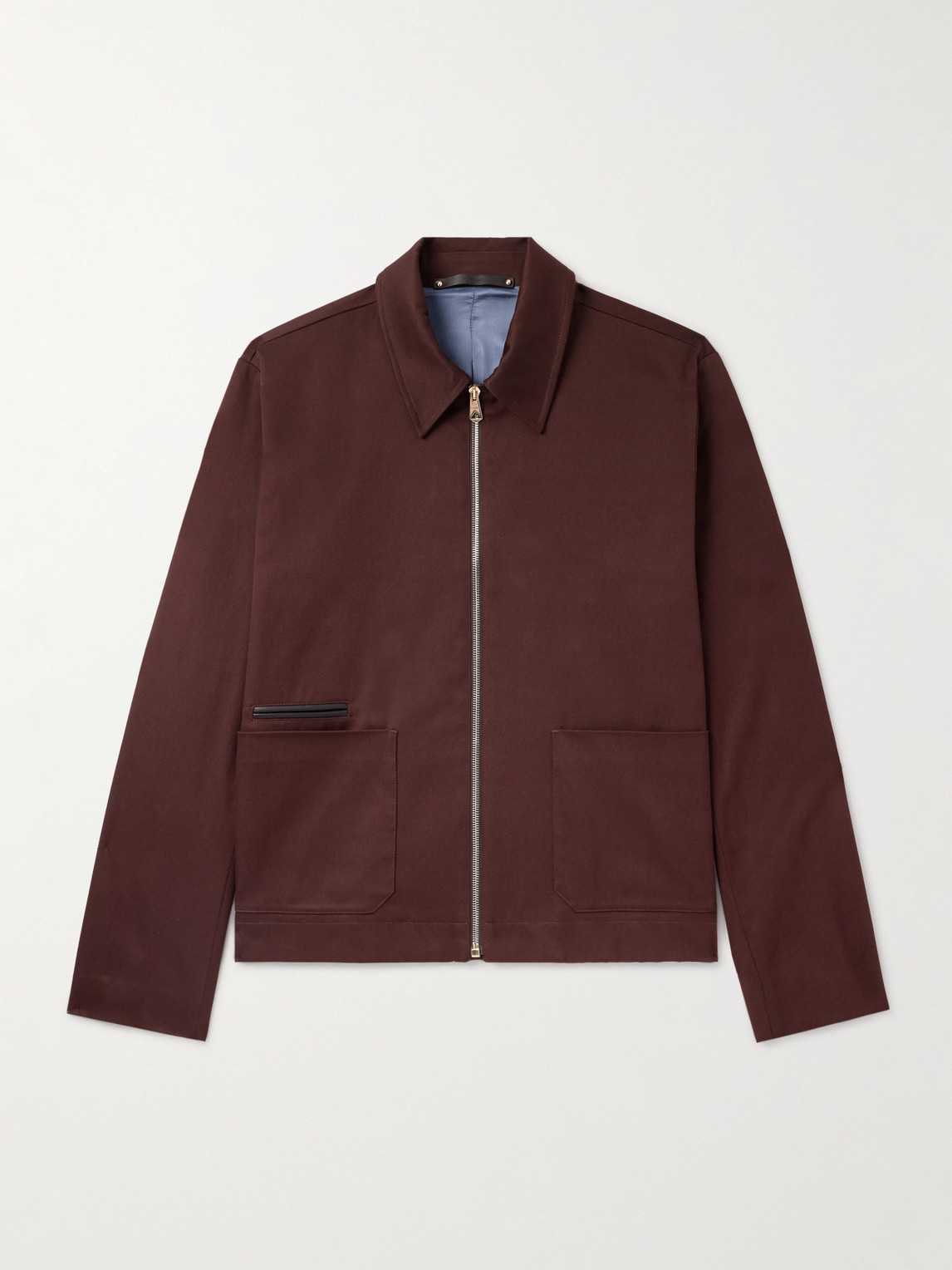 Paul Smith Leather-Trimmed Cotton-Blend Twill Harrington Jacket - Men